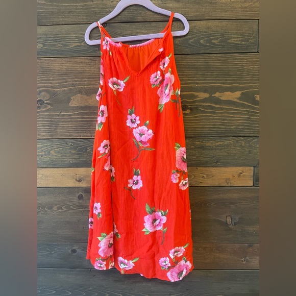 Chenault Girl Dress Red with flowers Size 8 - Picture 4 of 7